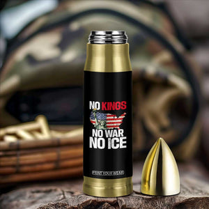 No Kings No Wars No Ice Statue of Liberty Bullet Tumbler American Flag Patriotic Protest Freedom Democracy TS02 Print Your Wear