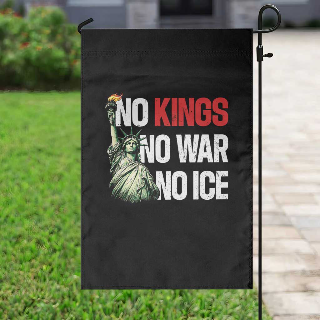 No Kings No Wars No Ice Statue of Liberty Garden Flag American Flag Patriotic Protest Human Rights TS02 Print Your Wear