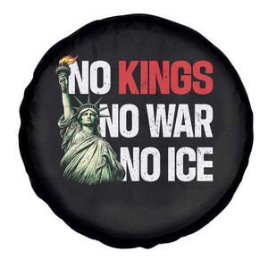 No Kings No Wars No Ice Statue of Liberty Spare Tire Cover American Flag Patriotic Protest Human Rights TS02 Print Your Wear