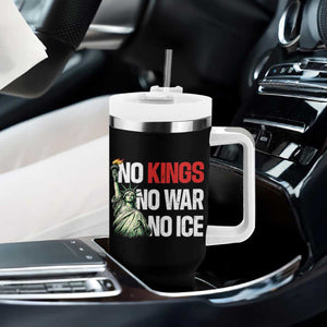 No Kings No Wars No Ice Statue of Liberty Tumbler With Handle American Flag Patriotic Protest Human Rights TS02 Print Your Wear
