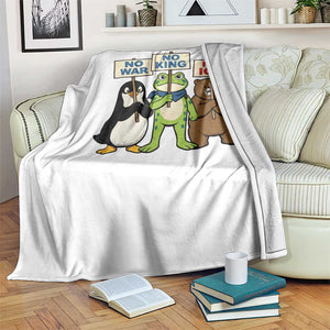 No Wars No Ice No Kings Animal Protest Throw Blanket Frog Penguin Bear Resist Human Rights Activist TS02 Print Your Wear
