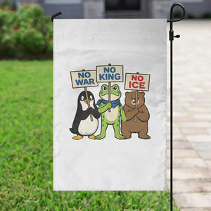 No Wars No Ice No Kings Animal Protest Garden Flag Frog Penguin Bear Resist Human Rights Activist TS02 Print Your Wear