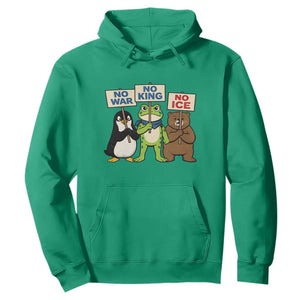 No Wars No Ice No Kings Animal Protest Hoodie Frog Penguin Bear Resist Human Rights Activist TS02 Irish Green Print Your Wear