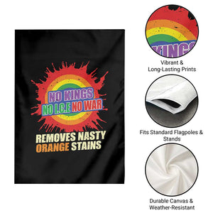 No Wars No Ice No Kings Retro Rainbow Garden Flag Remove Nasty Orange Stains Protest Political Satire TS02 Print Your Wear
