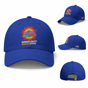 No Wars No Ice No Kings Retro Rainbow Baseball Cap Remove Nasty Orange Stains Protest Political Satire TS02 Baseball Cap Universal Fit Royal Blue Print Your Wear