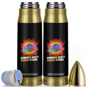 No Wars No Ice No Kings Retro Rainbow Bullet Tumbler Remove Nasty Orange Stains Protest Political Satire TS02 Black Print Your Wear