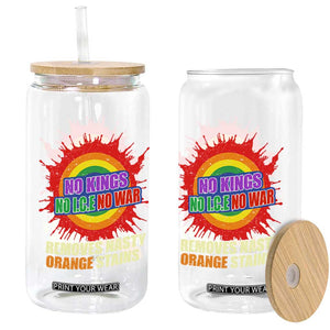 No Wars No Ice No Kings Retro Rainbow Glass Can Remove Nasty Orange Stains Protest Political Satire TS02 Print Your Wear