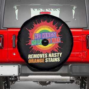 No Wars No Ice No Kings Retro Rainbow Spare Tire Cover Remove Nasty Orange Stains Protest Political Satire TS02 Black Print Your Wear