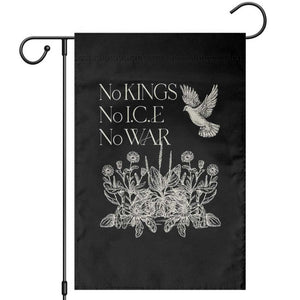 No Wars No Ice No Kings Botanical Dove Garden Flag Peace Symbol Anti War Human Rights Protest TS02 Black Print Your Wear