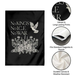 No Wars No Ice No Kings Botanical Dove Garden Flag Peace Symbol Anti War Human Rights Protest TS02 Print Your Wear