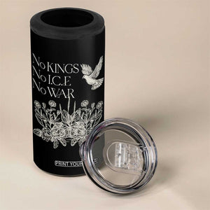 No Wars No Ice No Kings Botanical Dove 4 in 1 Can Cooler Tumbler Peace Symbol Anti War Human Rights Protest TS02 Print Your Wear