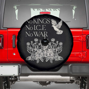 No Wars No Ice No Kings Botanical Dove Spare Tire Cover Peace Symbol Anti War Human Rights Protest TS02 Black Print Your Wear