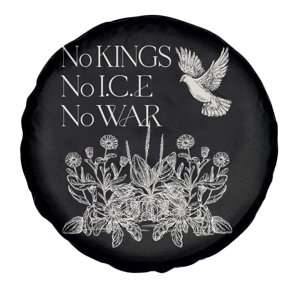No Wars No Ice No Kings Botanical Dove Spare Tire Cover Peace Symbol Anti War Human Rights Protest TS02 Print Your Wear