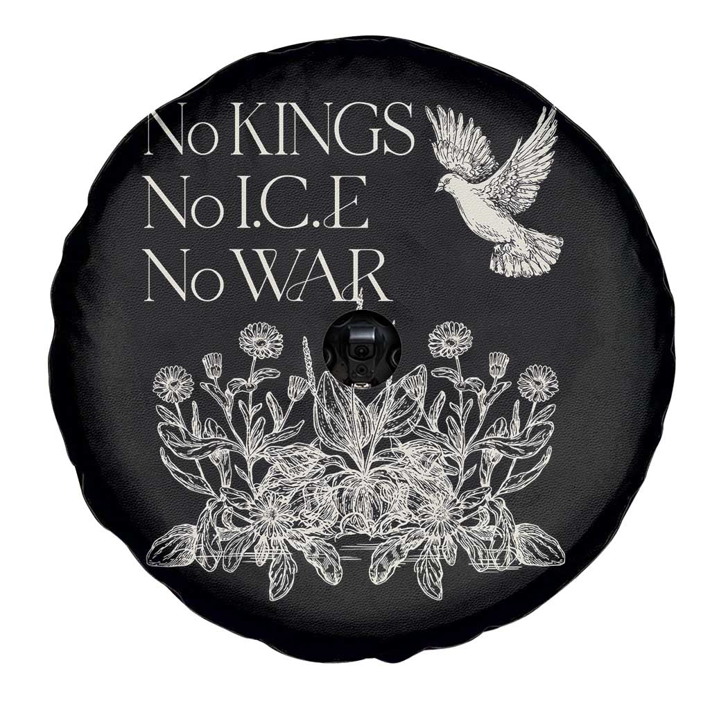 No Wars No Ice No Kings Botanical Dove Spare Tire Cover Peace Symbol Anti War Human Rights Protest TS02 Print Your Wear