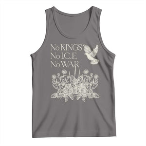 No Wars No Ice No Kings Botanical Dove Tank Top Peace Symbol Anti War Human Rights Protest TS02 Deep Heather Print Your Wear