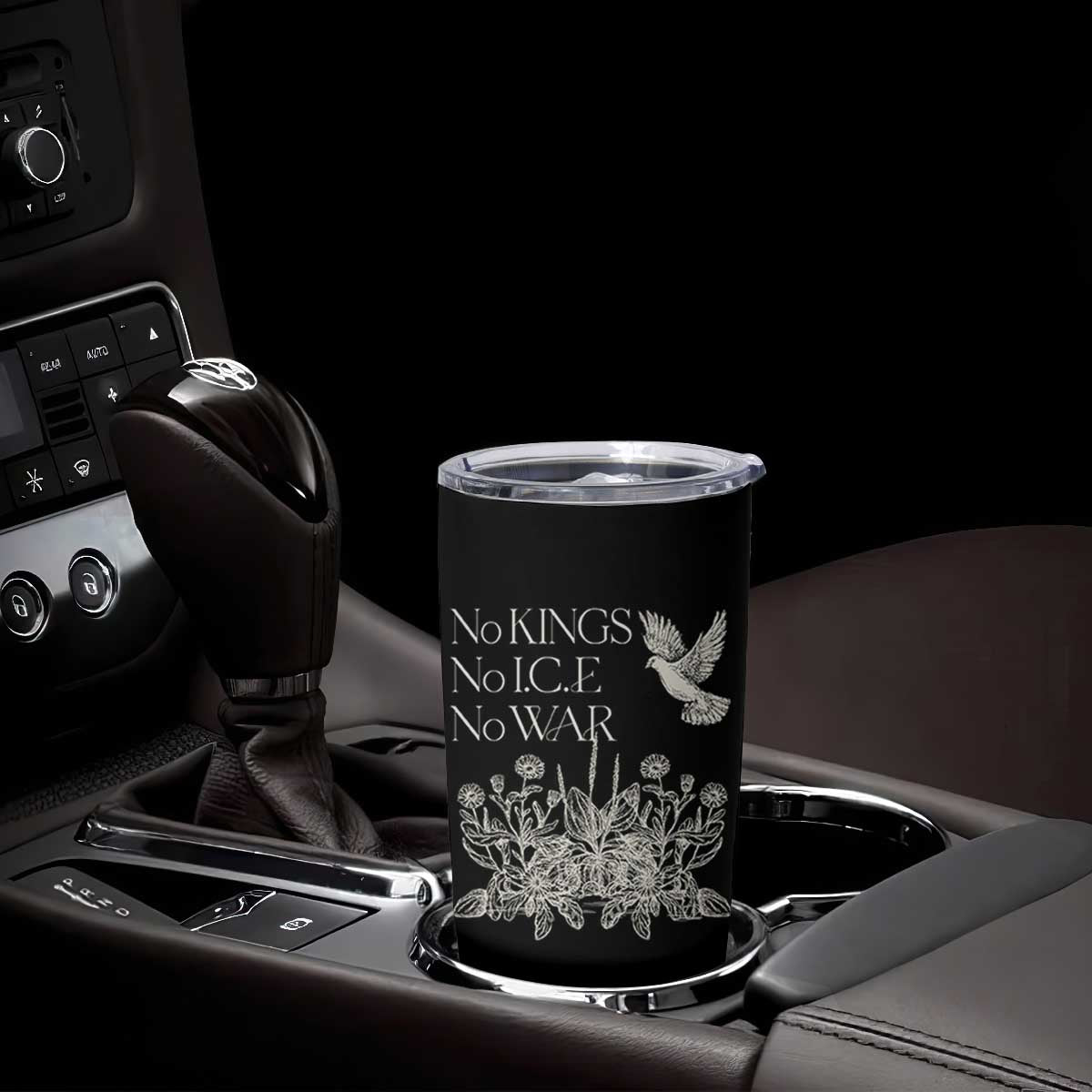 No Wars No Ice No Kings Botanical Dove Tumbler Cup Peace Symbol Anti War Human Rights Protest TS02 Print Your Wear