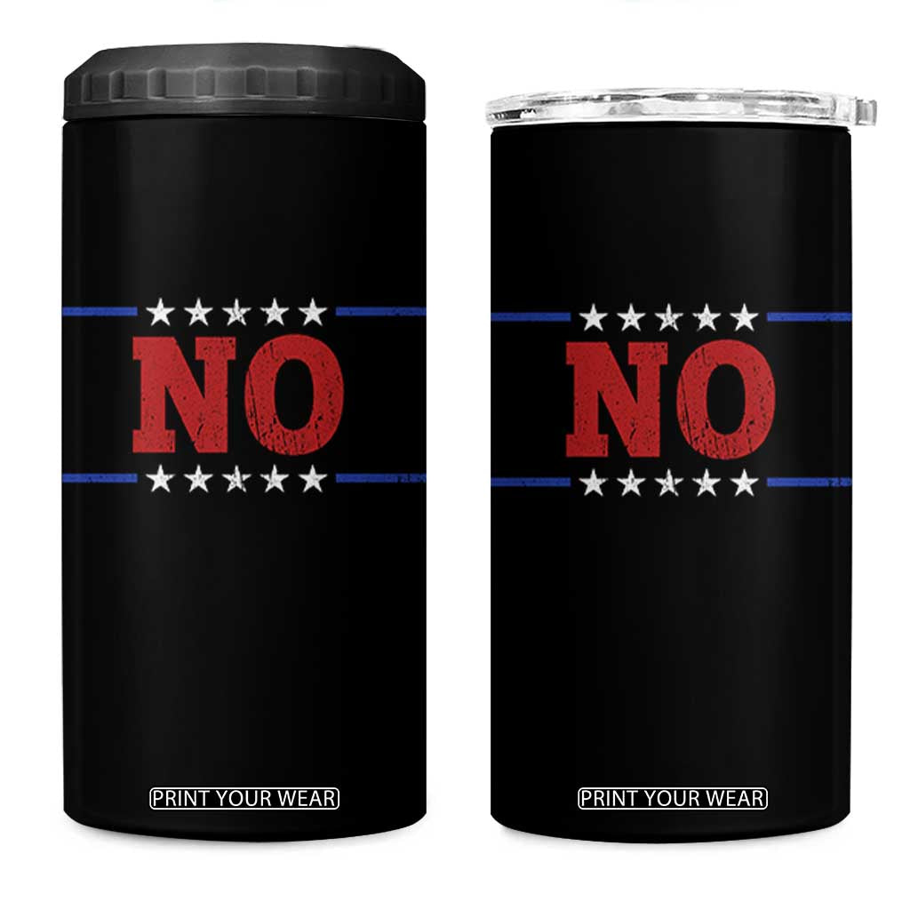 No Protest Patriotic 4 in 1 Can Cooler Tumbler Red White Blue Freedom Political Satire TS02 One Size: 16 oz Black Print Your Wear