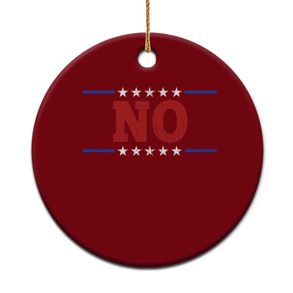 No Protest Patriotic Ceramic Ornament Red White Blue Freedom Political Satire TS02 1pc Red Print Your Wear