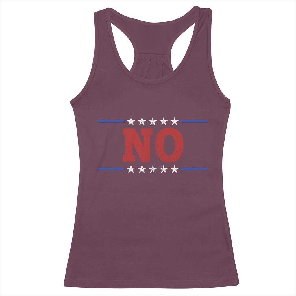 No Protest Patriotic Racerback Tank Top Red White Blue Freedom Political Satire TS02 Maroon Print Your Wear