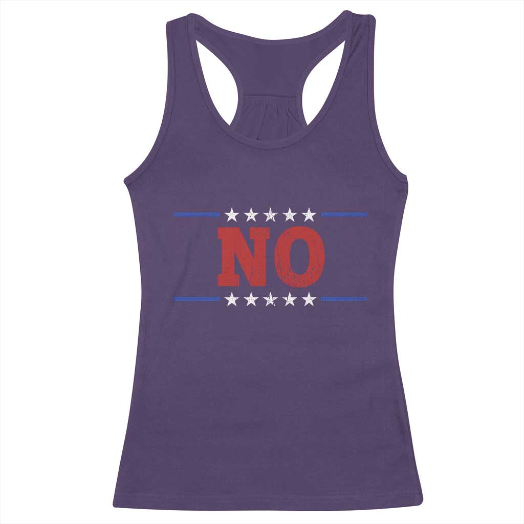 No Protest Patriotic Racerback Tank Top Red White Blue Freedom Political Satire TS02 Purple Print Your Wear