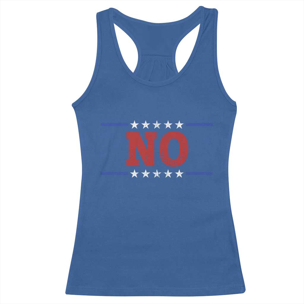 No Protest Patriotic Racerback Tank Top Red White Blue Freedom Political Satire TS02 Royal Blue Print Your Wear