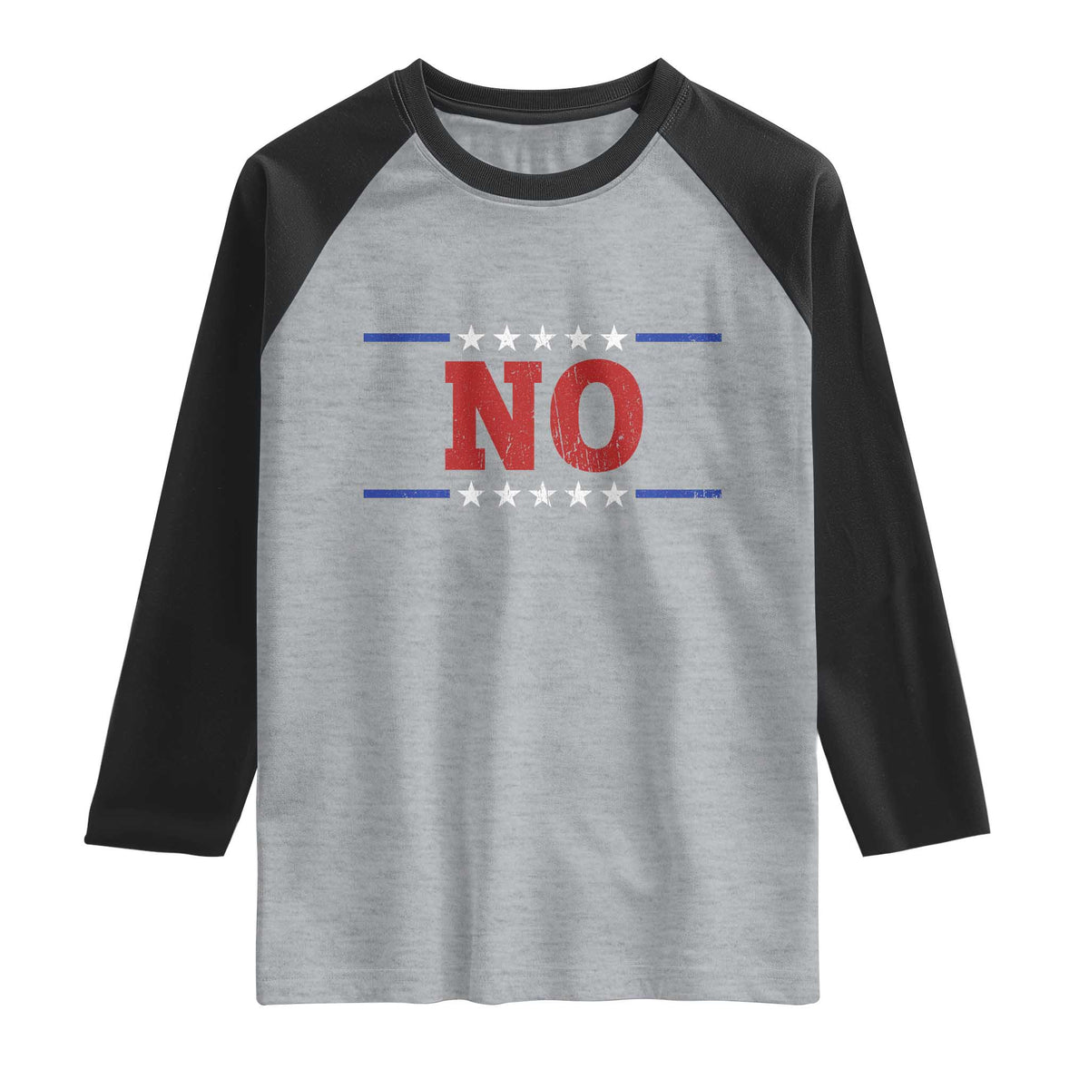 No Protest Patriotic Raglan Shirt Red White Blue Freedom Political Satire TS02 Heather Gray Black Print Your Wear