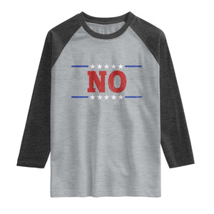 No Protest Patriotic Raglan Shirt Red White Blue Freedom Political Satire TS02 Heather Gray Heather Charcoal Print Your Wear