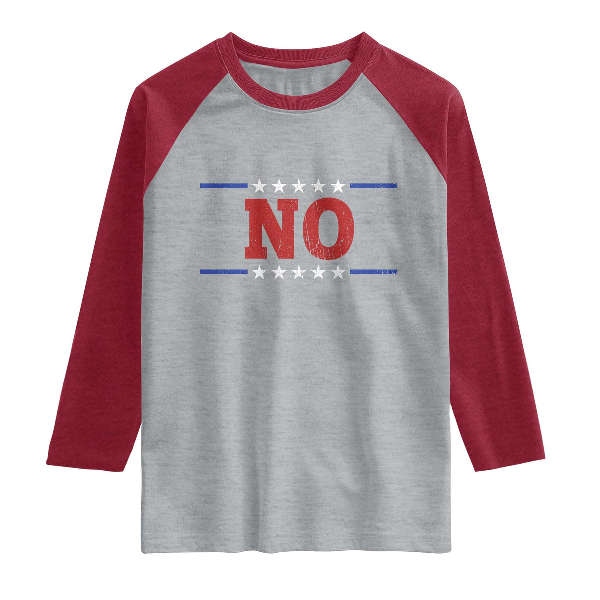 No Protest Patriotic Raglan Shirt Red White Blue Freedom Political Satire TS02 Heather Gray Heather Red Print Your Wear