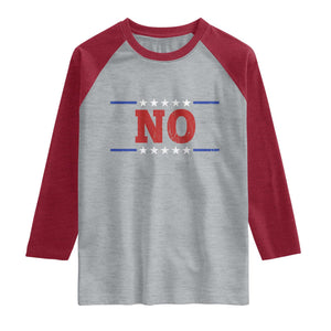 No Protest Patriotic Raglan Shirt Red White Blue Freedom Political Satire TS02 Heather Gray Heather Red Print Your Wear