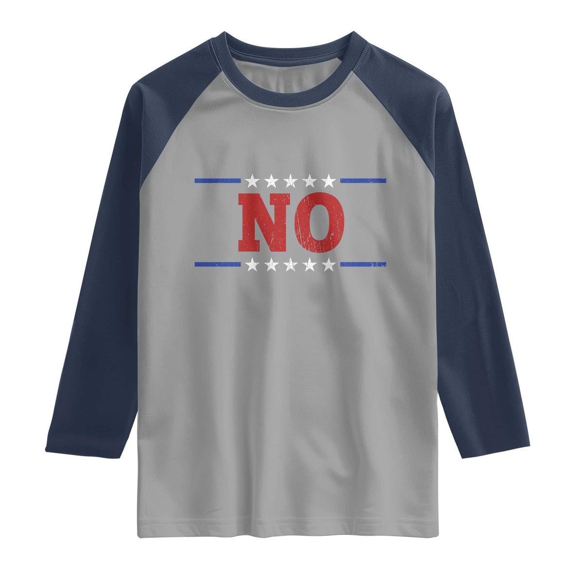 No Protest Patriotic Raglan Shirt Red White Blue Freedom Political Satire TS02 Sport Gray Navy Print Your Wear