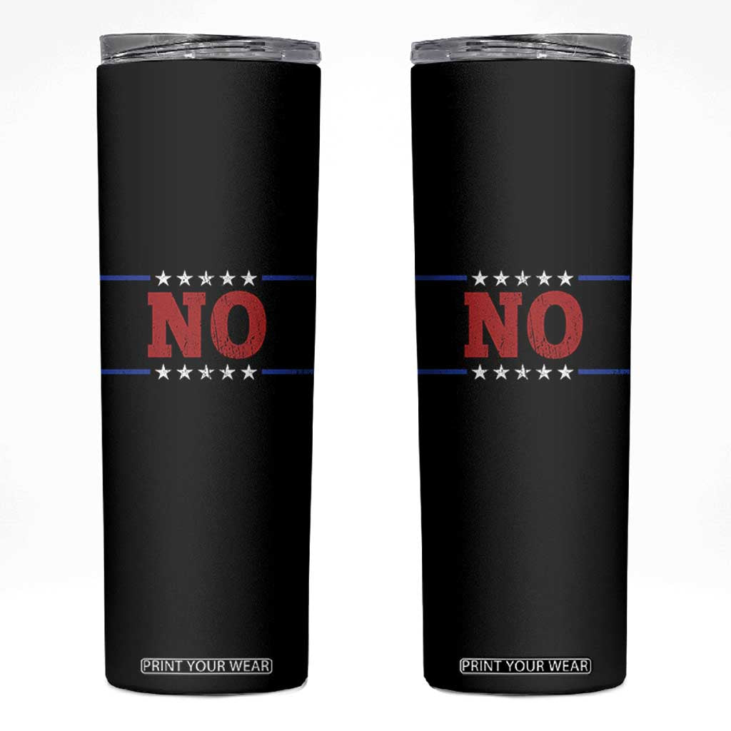 No Protest Patriotic Skinny Tumbler Red White Blue Freedom Political Satire TS02 Black Print Your Wear