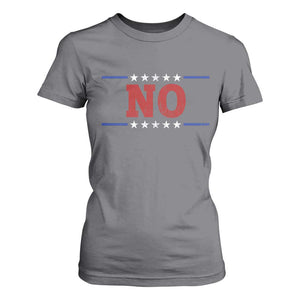 No Protest Patriotic T Shirt For Women Red White Blue Freedom Political Satire TS02 Charcoal Print Your Wear