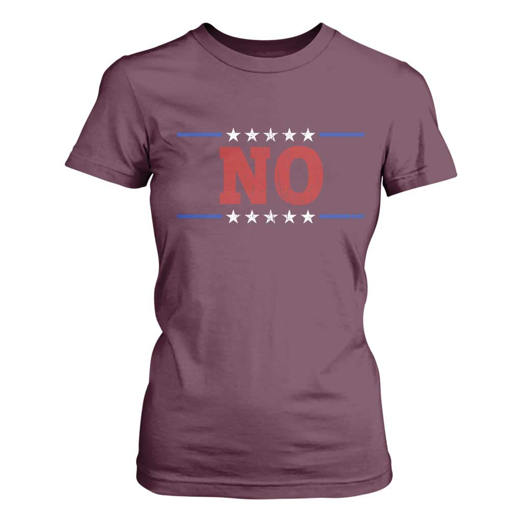 No Protest Patriotic T Shirt For Women Red White Blue Freedom Political Satire TS02 Maroon Print Your Wear