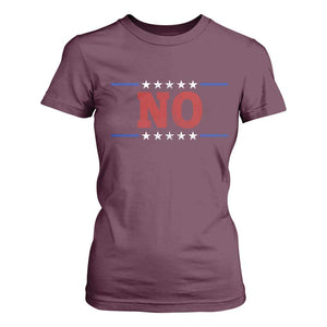 No Protest Patriotic T Shirt For Women Red White Blue Freedom Political Satire TS02 Maroon Print Your Wear