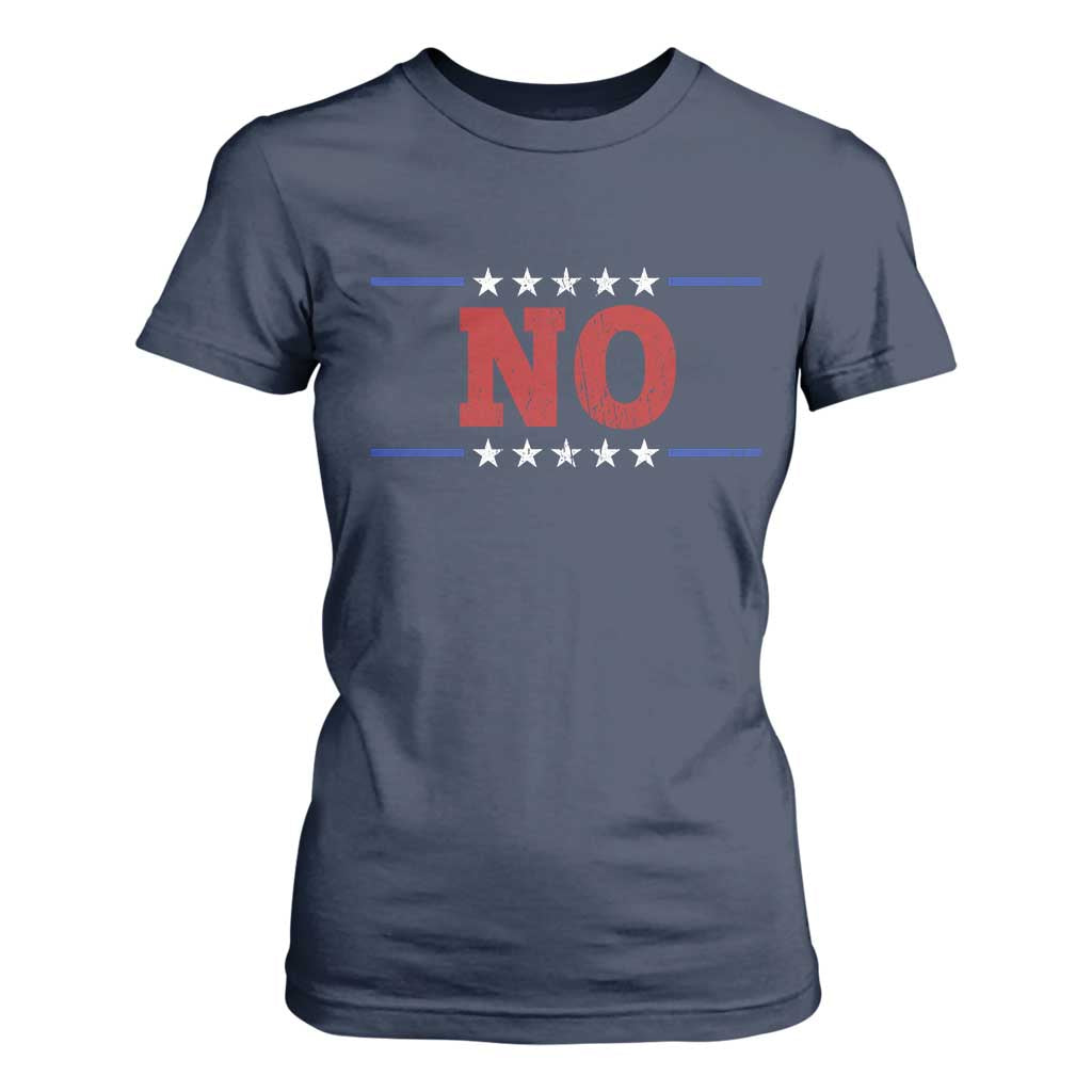 No Protest Patriotic T Shirt For Women Red White Blue Freedom Political Satire TS02 Navy Print Your Wear