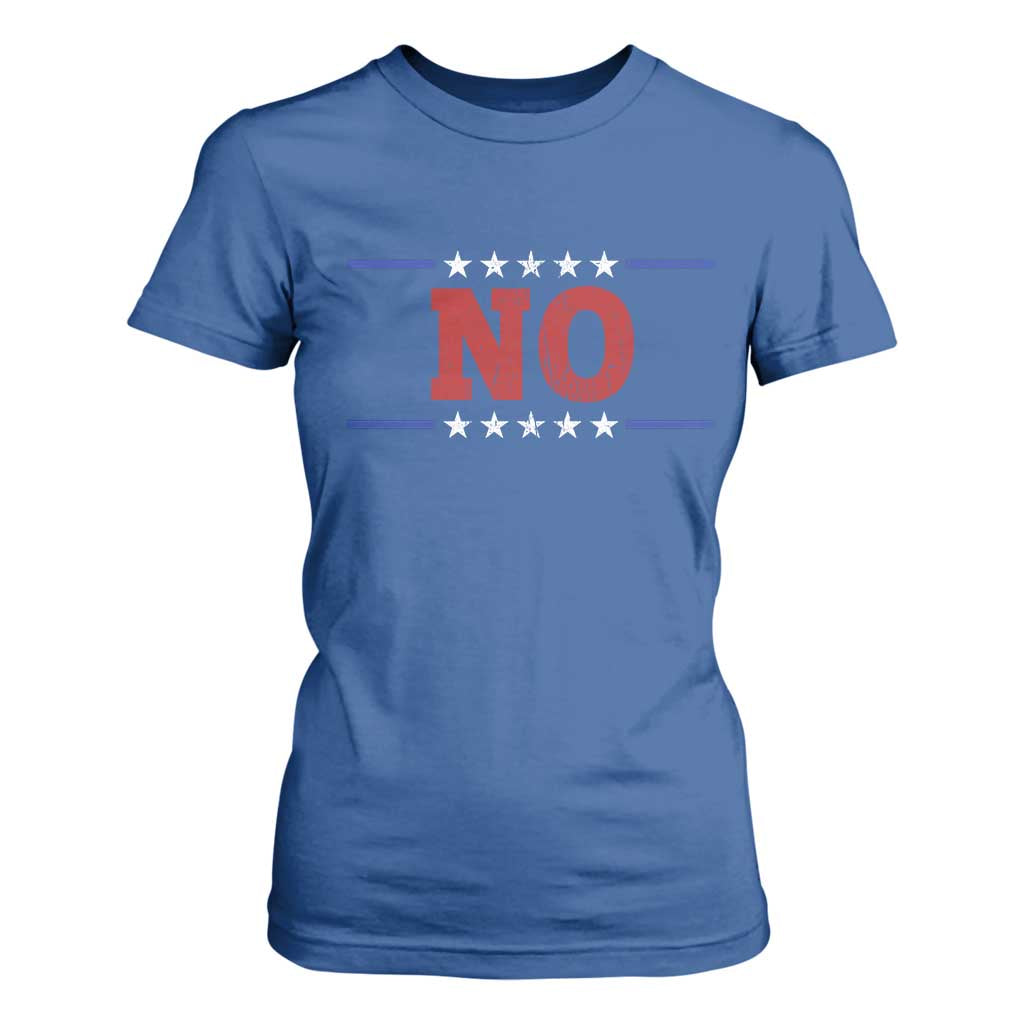 No Protest Patriotic T Shirt For Women Red White Blue Freedom Political Satire TS02 Royal Blue Print Your Wear