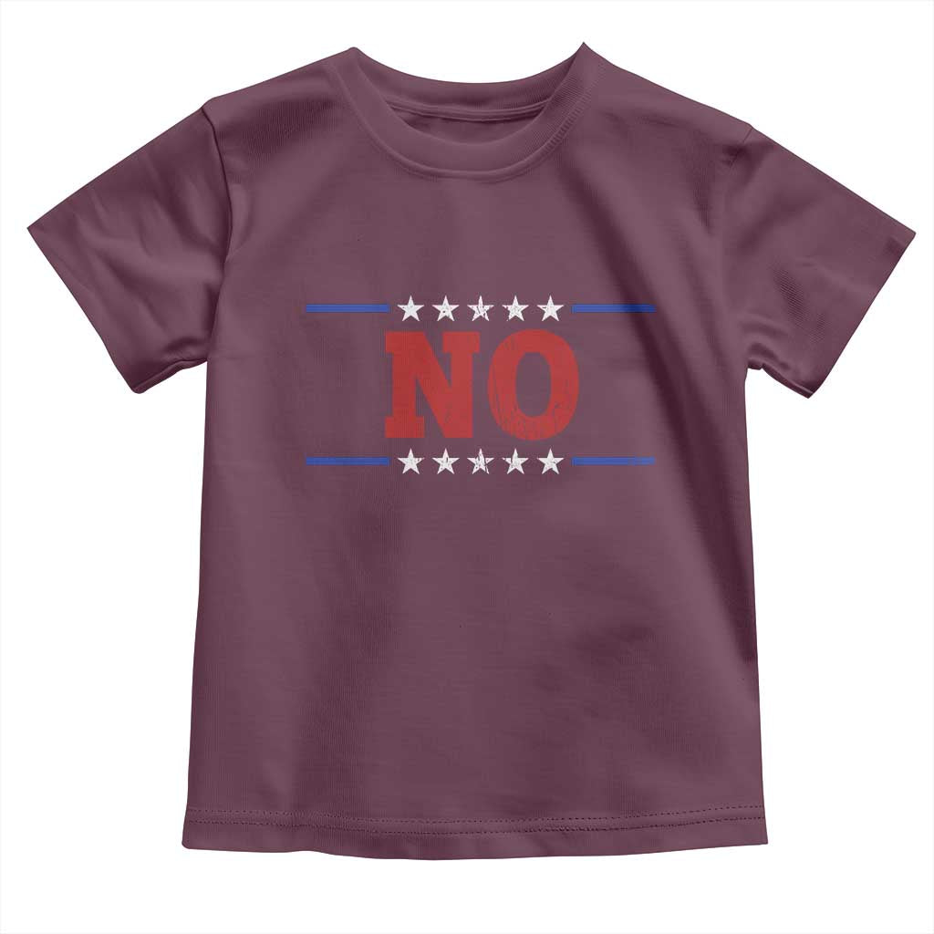 No Protest Patriotic Toddler T Shirt Red White Blue Freedom Political Satire TS02 Maroon Print Your Wear