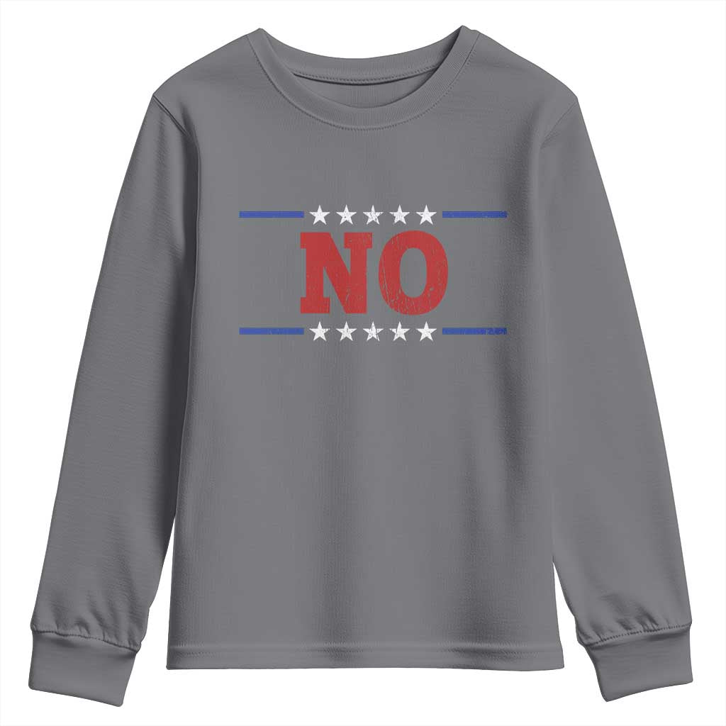 No Protest Patriotic Youth Sweatshirt Red White Blue Freedom Political Satire TS02 Charcoal Print Your Wear