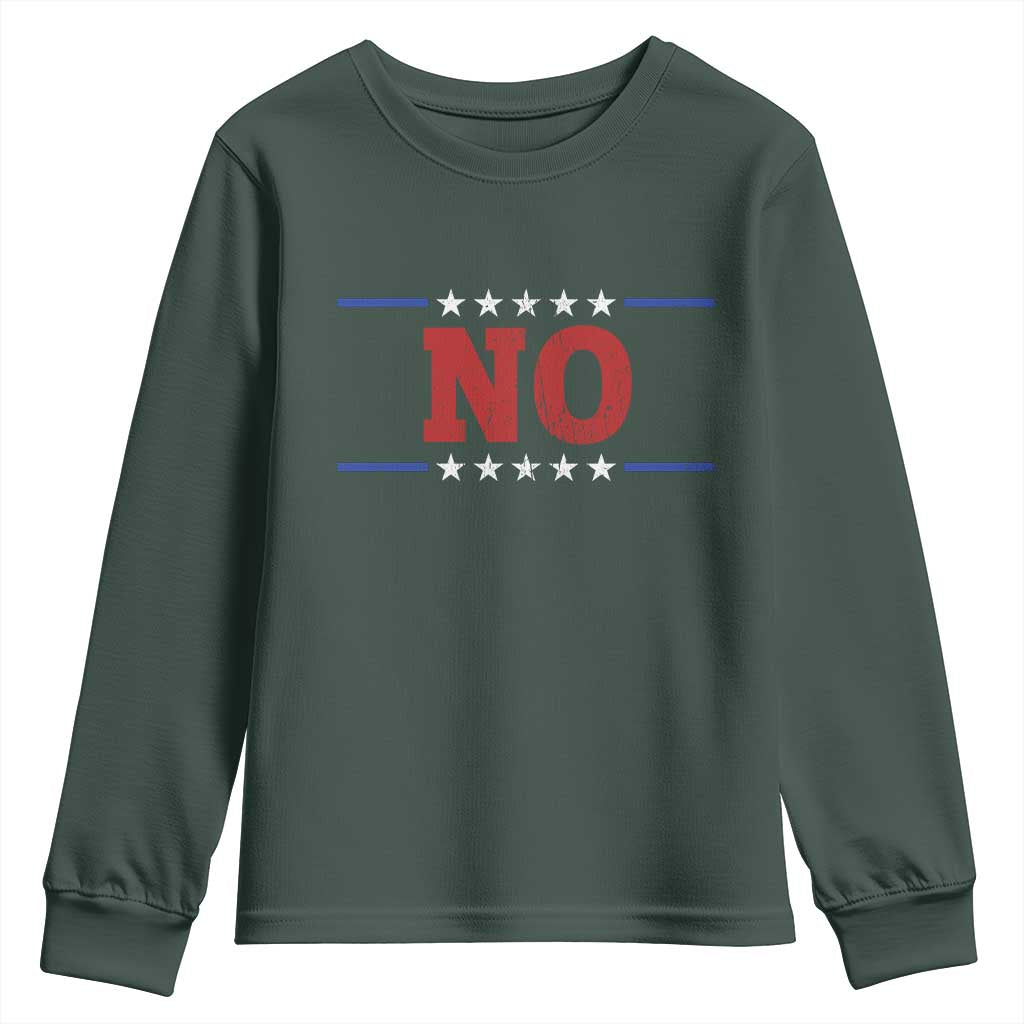 No Protest Patriotic Youth Sweatshirt Red White Blue Freedom Political Satire TS02 Dark Forest Green Print Your Wear