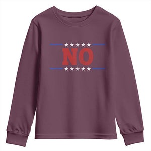 No Protest Patriotic Youth Sweatshirt Red White Blue Freedom Political Satire TS02 Maroon Print Your Wear