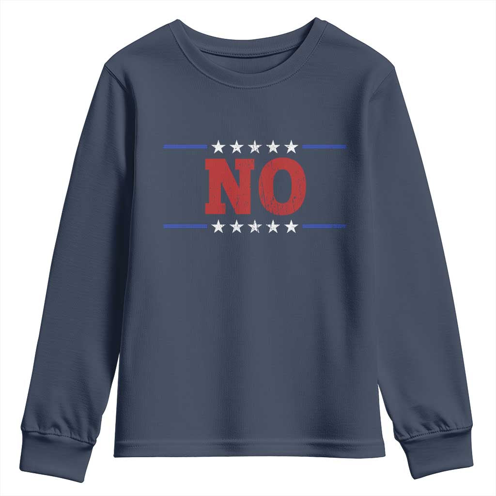 No Protest Patriotic Youth Sweatshirt Red White Blue Freedom Political Satire TS02 Navy Print Your Wear