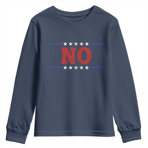 No Protest Patriotic Youth Sweatshirt Red White Blue Freedom Political Satire TS02 Navy Print Your Wear
