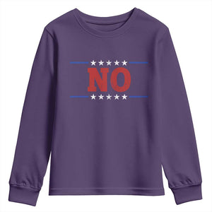 No Protest Patriotic Youth Sweatshirt Red White Blue Freedom Political Satire TS02 Purple Print Your Wear