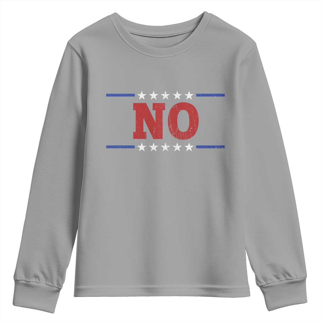 No Protest Patriotic Youth Sweatshirt Red White Blue Freedom Political Satire TS02 Sport Gray Print Your Wear