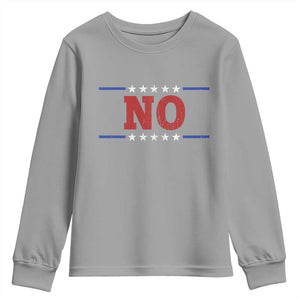 No Protest Patriotic Youth Sweatshirt Red White Blue Freedom Political Satire TS02 Sport Gray Print Your Wear