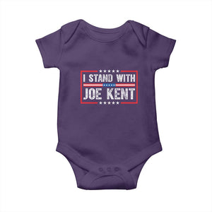 I Stand With Joe Kent Patriotic Support Baby Onesie American Flag Political Statement TS02 Purple Print Your Wear