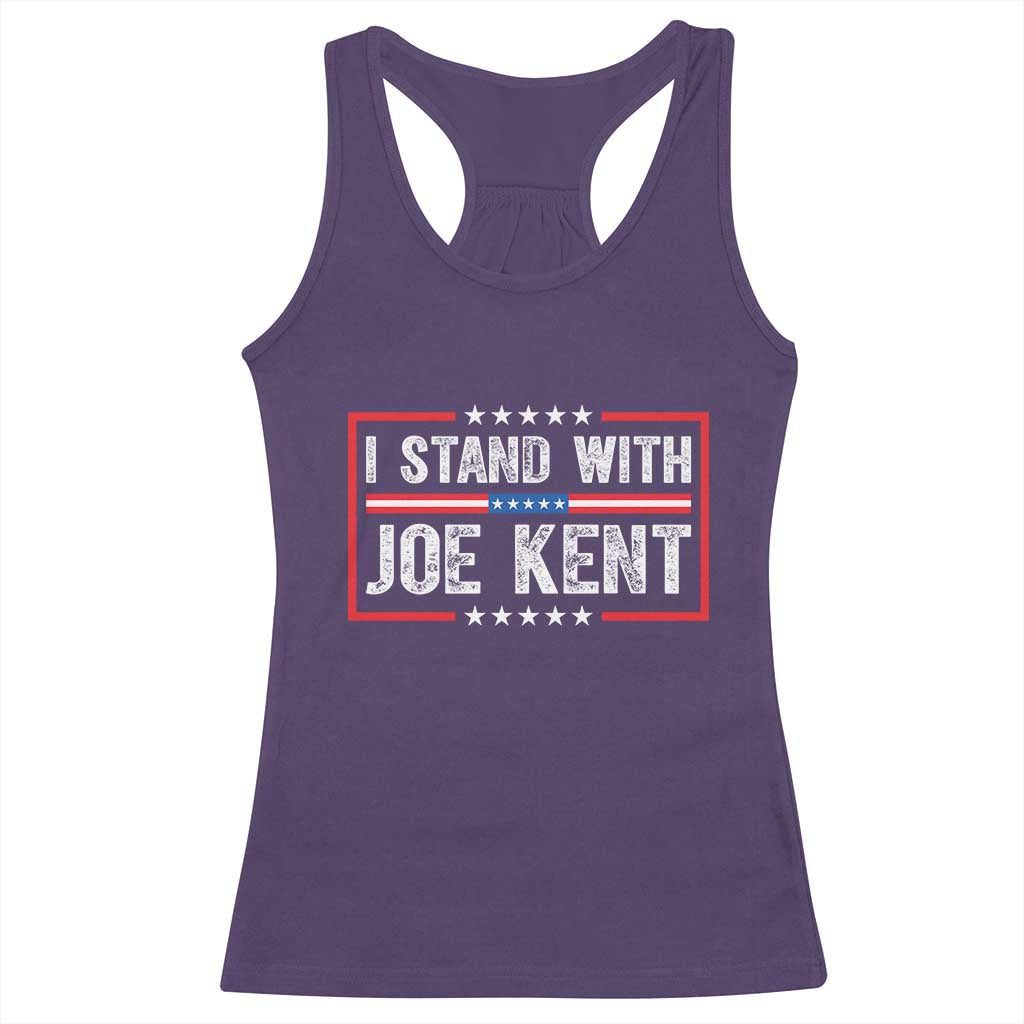 I Stand With Joe Kent Patriotic Support Racerback Tank Top American Flag Political Statement TS02 Purple Print Your Wear