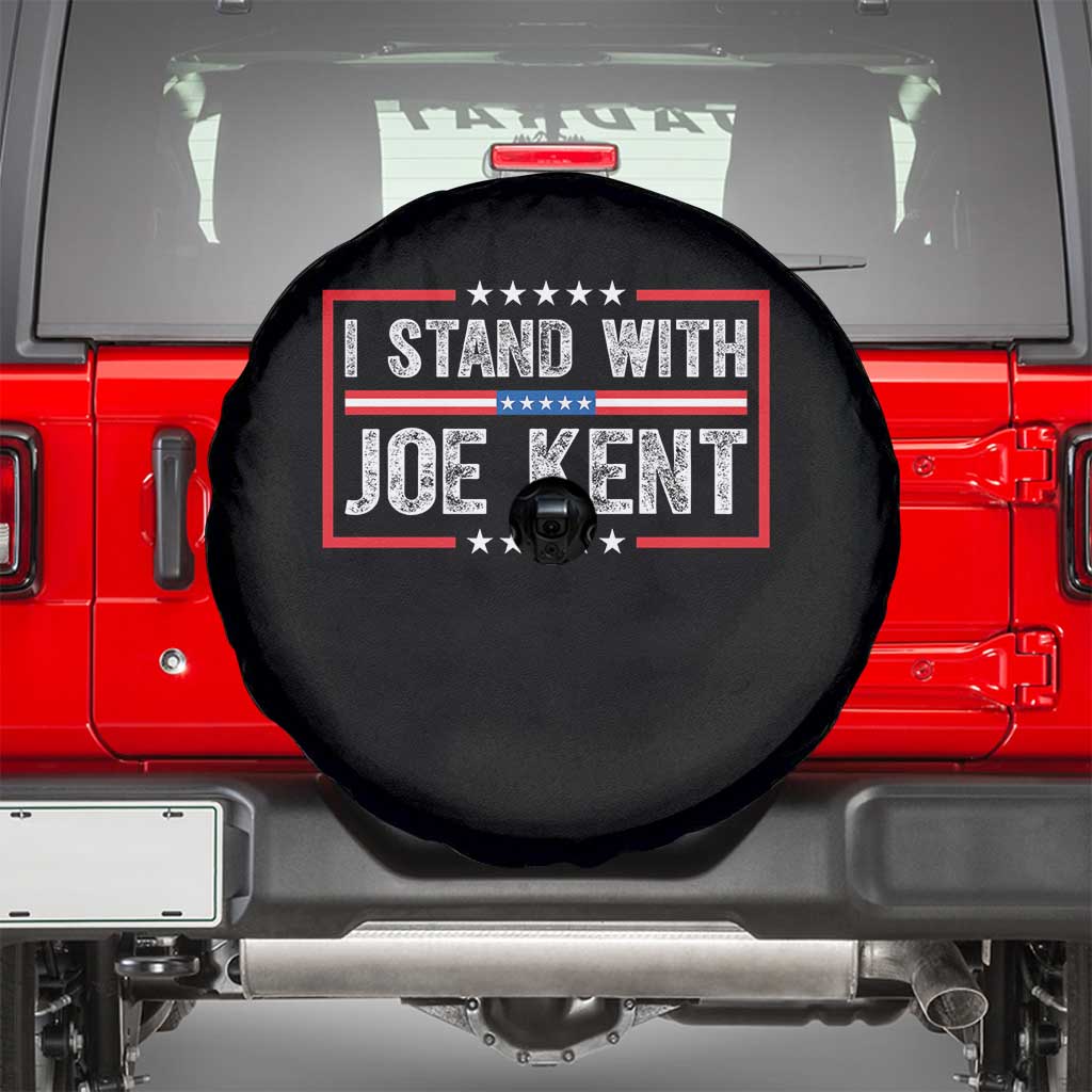 I Stand With Joe Kent Patriotic Support Spare Tire Cover American Flag Political Statement TS02 Black Print Your Wear