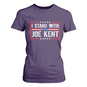 I Stand With Joe Kent Patriotic Support T Shirt For Women American Flag Political Statement TS02 Purple Print Your Wear