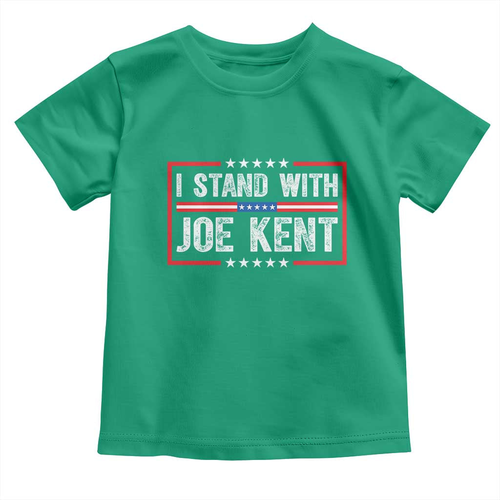 I Stand With Joe Kent Patriotic Support Toddler T Shirt American Flag Political Statement TS02 Irish Green Print Your Wear